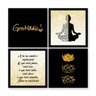 Kit 4 Quadros Decorativos 35x35 Budismo Frases Gratidão - 1