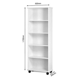 Estante para Livros Biblioteca-Santos Dumont - Branco - 3