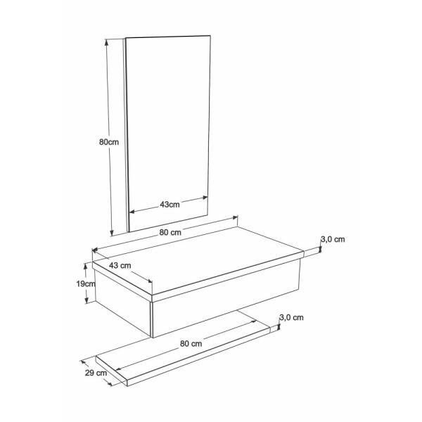 Conjunto de Banheiro Q39806 Carvalho - Compace - 5