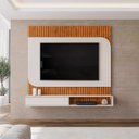 Ver imagem 3 de Painel TV até 65'' Ripado 150cm com Bancada Suspensa Sublime D04 - D'Rossi