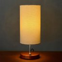 Ver imagem 1 de Abajur Luminaria de Mesa Redondo com Interruptor Ref 84 Decoração Casa Sala Quarto Escritório Moveis