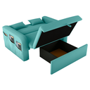 Ver imagem 4 de Sofá-Cama Lyon 1 Lugar com Baú Veludo Verde Menta 140cm Abertura Frontal para Sala