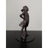 Estatueta Fearless Girl Bolsa De Valores de Nova York Mercado Financeiro - 20cm - Bronze Envelhecido - 5
