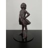 Estatueta Fearless Girl Bolsa De Valores de Nova York Mercado Financeiro - 20cm - Bronze Envelhecido - 4