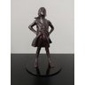 Estatueta Fearless Girl Bolsa De Valores de Nova York Mercado Financeiro - 20cm - Bronze Envelhecido - 3
