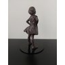 Estatueta Fearless Girl Bolsa De Valores de Nova York Mercado Financeiro - 20cm - Bronze Envelhecido - 9