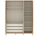 Ver mais imagens de Guarda Roupa com Palinha 3 Portas em MDF Linha Indy