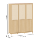 Ver mais imagens de Guarda Roupa com Palinha 3 Portas em Mdf Linha Indy