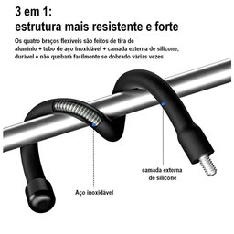 Suporte Cerca-rede para Câmeras de Ação e Smartphones - Telesin - 7