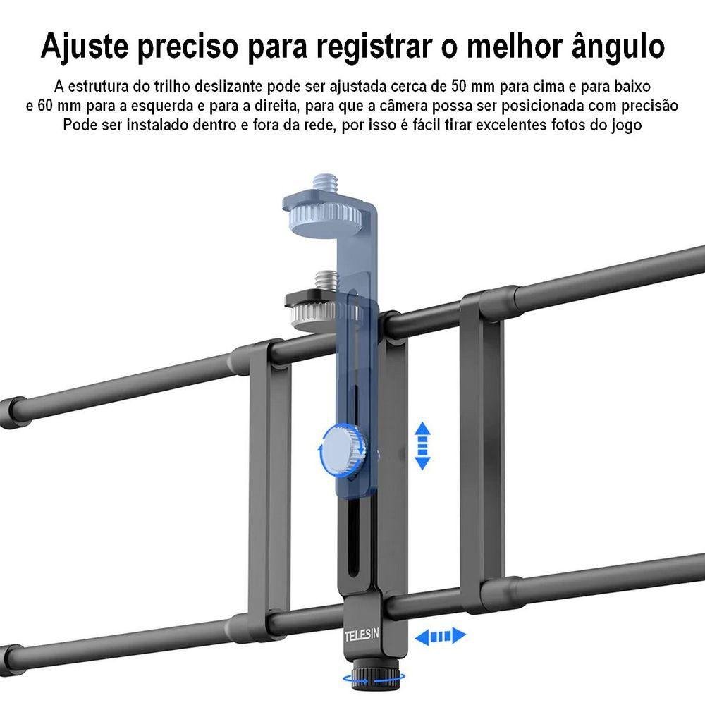 Suporte Cerca-rede para Câmeras de Ação e Smartphones - Telesin - 4