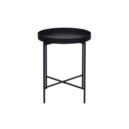 Mesa de Apoio Bandeja Sofá Cama Redonda 40x50cm Média Collie - Preto - 3