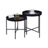 Mesa de Apoio Bandeja Sofá Cama Redonda 40x50cm Média Collie - Preto - 7