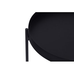 Mesa de Apoio Bandeja Sofá Cama Redonda 40x50cm Média Collie - Preto - 4