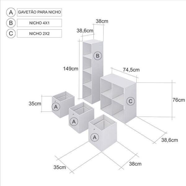 Armário Multiuso Dominox-Belmax - Branco - 3