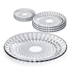 Conjunto de Pratos 7 peças Bubble-Euro Home - Transparente - 1