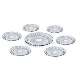 Conjunto de Pratos 7 peças Bubble-Euro Home - Transparente - 2