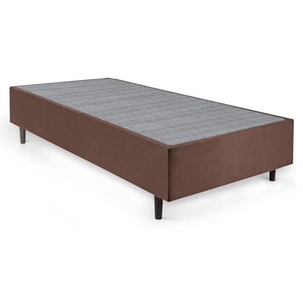 Cama Box Solteiro Sm0962 Veludo Marrom - Homely - 1