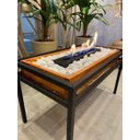 Ver imagem 4 de Lareira Ecológica em madeira com Pedras Brancas e Suporte - Vesúvio