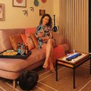 Ver imagem 2 de Lareira Ecológica em madeira com Pedras Brancas e Suporte - Vesúvio