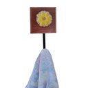 Ver imagem 7 de Kit Banheiro 3 Peças Toalheiro Cabideiro Porta Papel Papel com Flores Coloridas Cor Amarelo