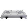 Fogão Fogareiro Branco 2 Bocas Camping Portátil a Gás - 1