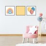 Kit 3 Quadros Decorativos Infantil Arco-íris e Balão - Sim - P - 2