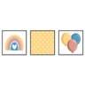 Kit 3 Quadros Decorativos Infantil Arco-íris e Balão - Sim - P - 1