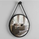 Ver imagem 3 de Espelho Redondo Adnet 40cm Suspenso Moderno Luxo - Preto