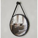 Ver imagem 1 de Espelho Redondo Adnet 40cm Suspenso Moderno Luxo - Preto