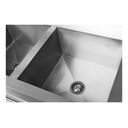 Ver imagem 5 de Mesa Pia Aço Inox Industrial com Paneleiro e Duas Cubas 50x40x25cm (Dir) - 190x60x80cm - Brascool