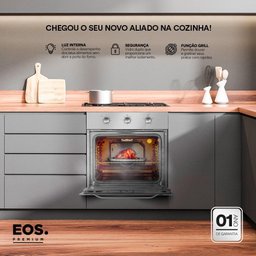 Forno Elétrico de Embutir EOS 72 Litros Porta de Vidro Espelhado EFE72EEM 220V - 3