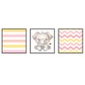 Kit 3 Quadros Decorativos Zoológico Elefante Infantil - Sim - P - 1