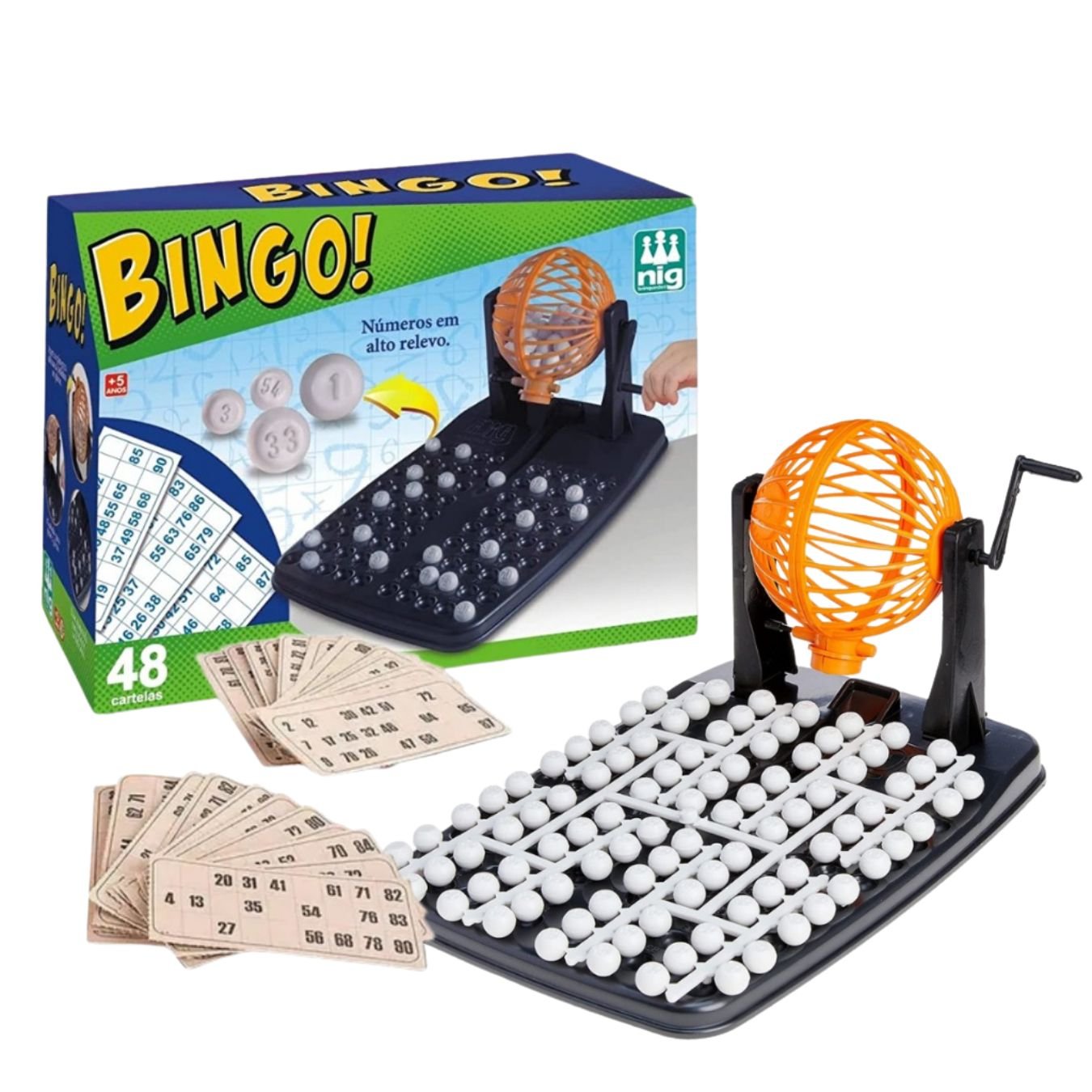Jogo Bingo com 48 Cartelas Nig Brinquedos | MadeiraMadeira