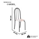 Ver imagem 3 de Kit 4 Cadeiras Tubular 96x36x41 cm Iris B Prata Botanic Bege/Mart