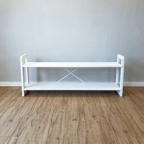 Rack para TV Linea 140cm Madeira Pinus Branco Artfactory Design