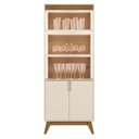 Ver imagem 1 de Cristaleira Paraty 4 Portas Vidro LED 70cm MDP e MDF Off White Amendoa