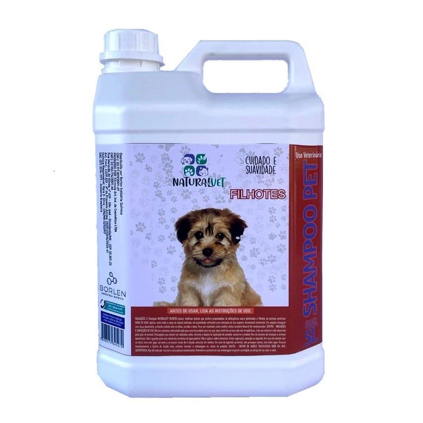 Ver imagem 1 de Shampoo para Pet Naturalvet Filhotes Cuidado e Suavidade 5l