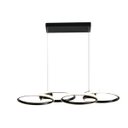 Ver imagem 2 de Pendente Moderno Aros Preto 88cm Led 36w 3000k Bivolt 14525-pl