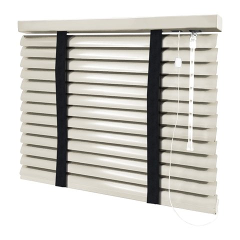 Persiana Horizontal - 1,90m Larg X 1,70m Alt - Alumínio 50mm com Fita Decorativa - Cor: Bege Claro -
