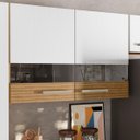 Ver mais imagens de Armário de Cozinha Compacta Nala 8 Portas, 2 Gavetas e Balcão com Tampo em Mdp Freijó/supremo/cp-rip
