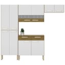 Ver imagem 6 de Armário de Cozinha Compacta Nala 8 Portas, 2 Gavetas e Balcão com Tampo em Mdp Freijó/supremo/cp-rip
