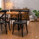 Ver imagem 4 de Kit 4 Cadeiras de Jantar Paris Katrina em Polipropileno Preta