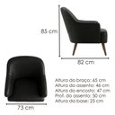Ver imagem 3 de Poltrona Decorativa Naomi Pes Madeira Courino Tcs 724 Moll