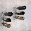 Ver imagem 2 de 8 Mini Adega de Parede Suportes para 3 Garrafas de Vinho Cada Aramado Masutti Cube Carbono