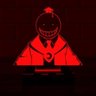 Luminária Led 3D Koro Sensei Anime Abajur - Vermelho - 1