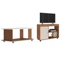 Ver imagem 2 de Sala de Estar Completa para Tv até 42 Polegadas 1 Porta e Mesa de Centro Cinamomo/off White - Pnr Mó