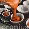 Forma Cupcake Antiaderente Preto Com Divisória Petit Gateau Resistente Queijadinha Cozinha - 9