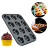 Forma Cupcake Antiaderente Preto Com Divisória Petit Gateau Resistente Queijadinha Cozinha - 1