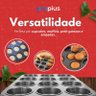 Forma Cupcake Antiaderente Preto Com Divisória Petit Gateau Resistente Queijadinha Cozinha - 7