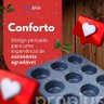 Forma Cupcake Antiaderente Preto Com Divisória Petit Gateau Resistente Queijadinha Cozinha - 2